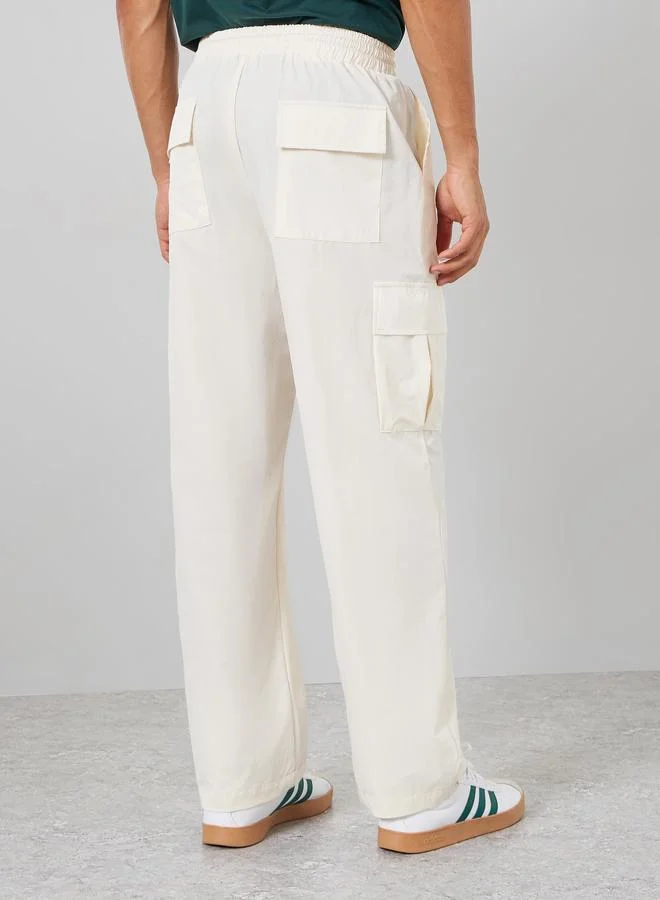 Styli  Men Off White Relaxed Cargo Pants for Men | Best Price UAE